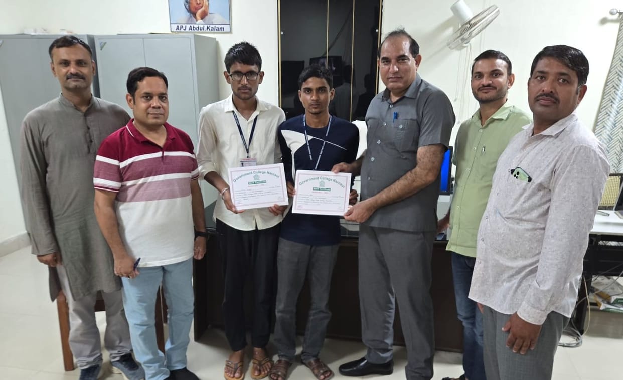 Ankit and Bittu were runners up in inter college poster making.