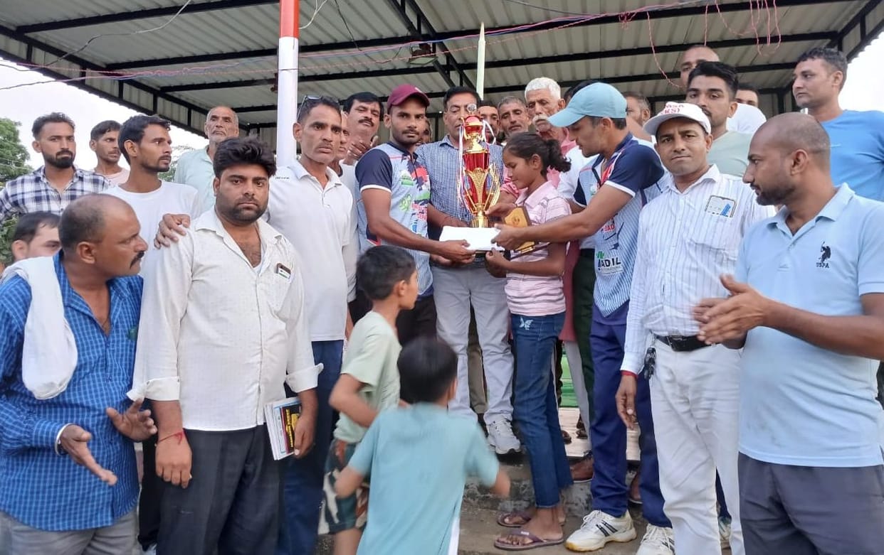 Pataudi team winner in the final of Baba Khemchand Das Johariya Cricket Cup