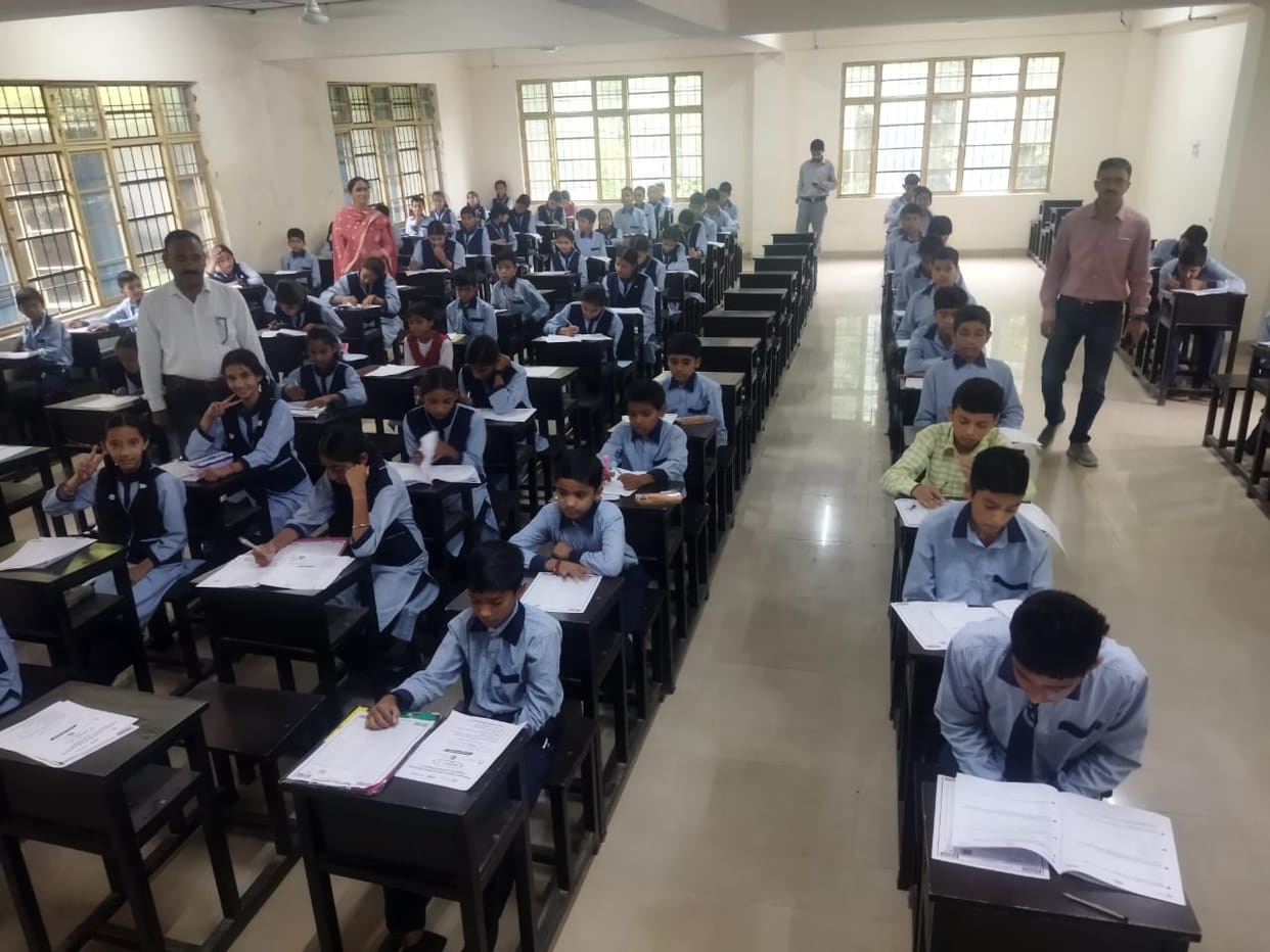 Preparation of students tested through mock test for the main examination of 'Parakh'