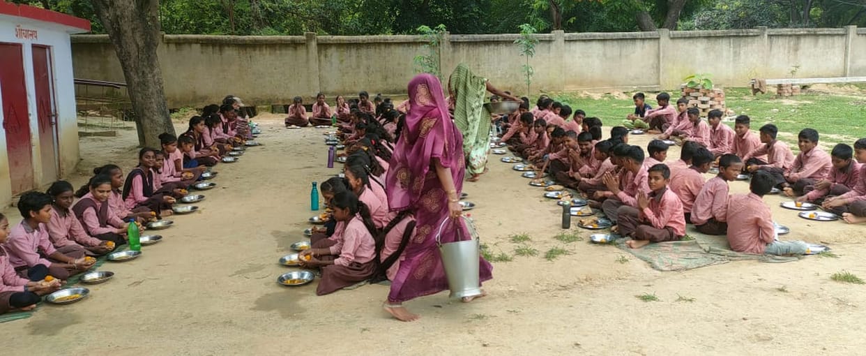 Children's plate empty of nutrition