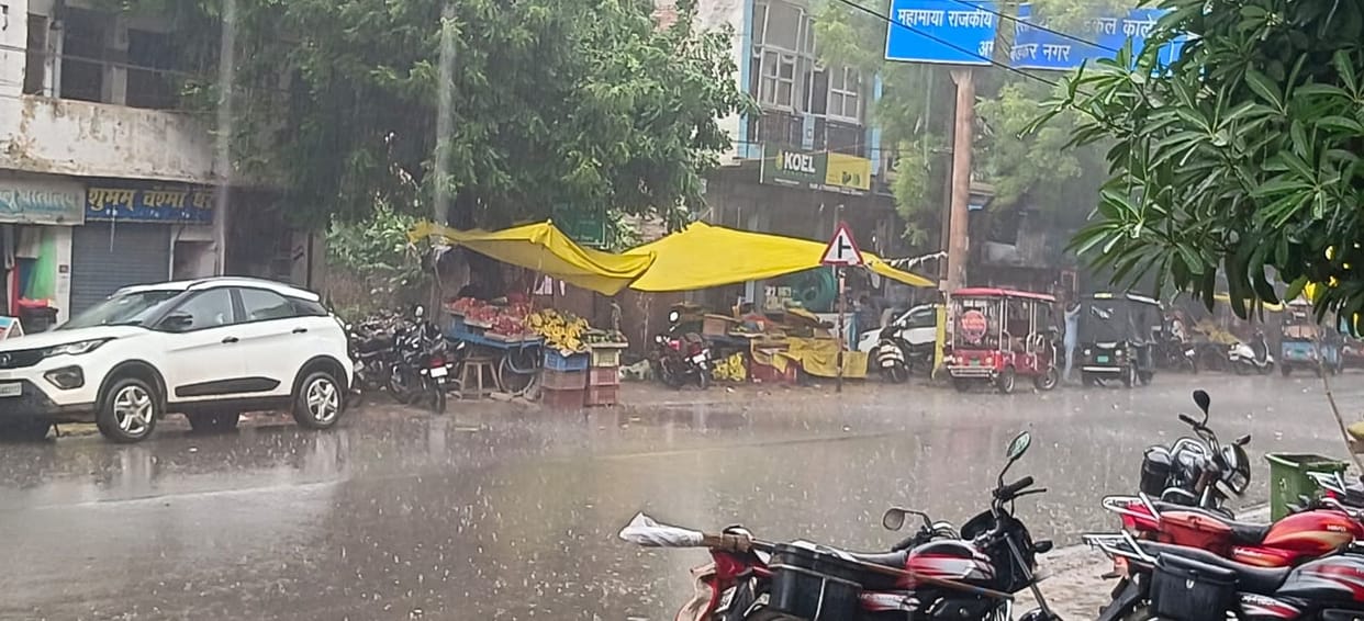 Farmers are happy with heavy rain, roads are submerged