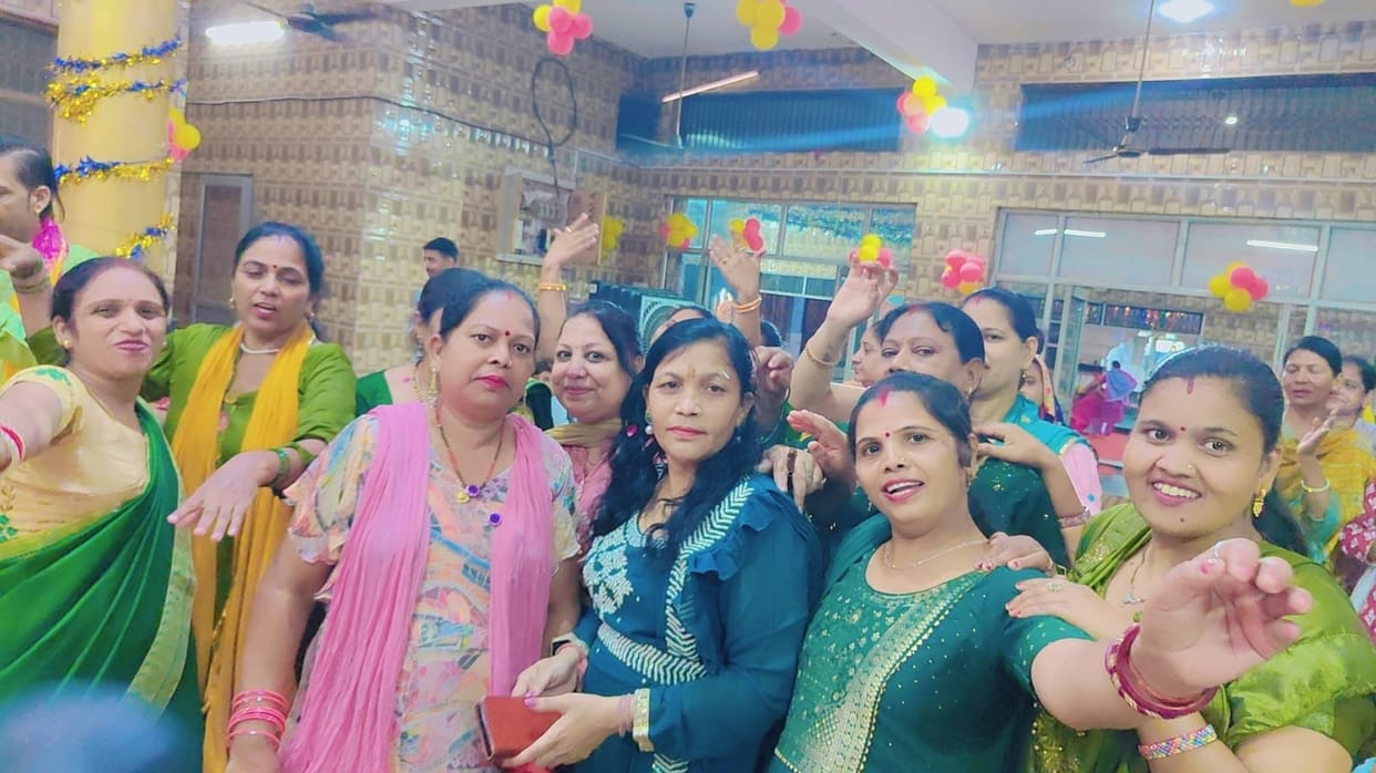 Praised Ganpati Bappa by performing Sankirtan.