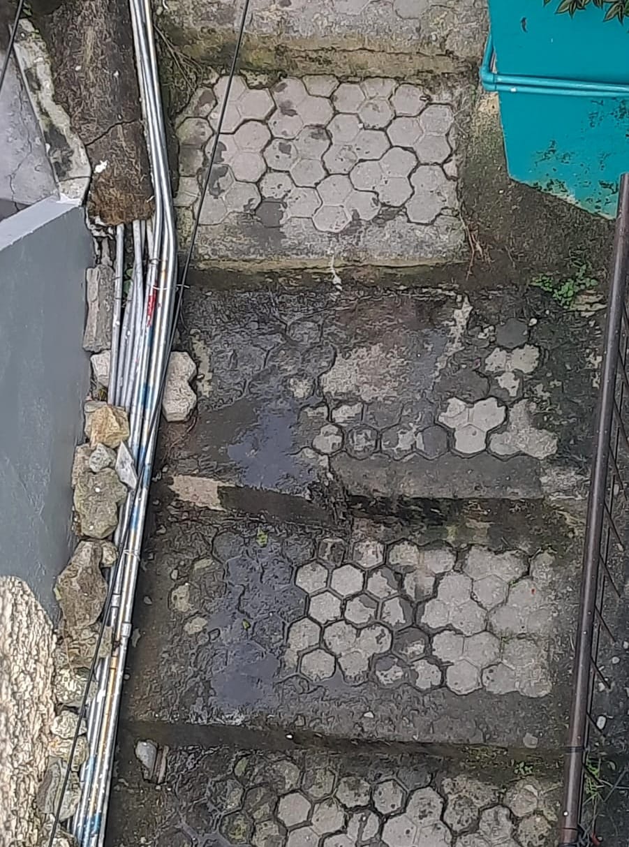 Walking path in Khadkot is in bad condition