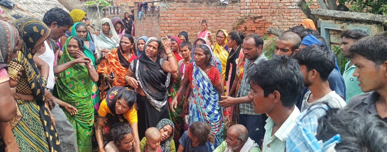 Police reached the village with the accused woman, the victim created ruckus