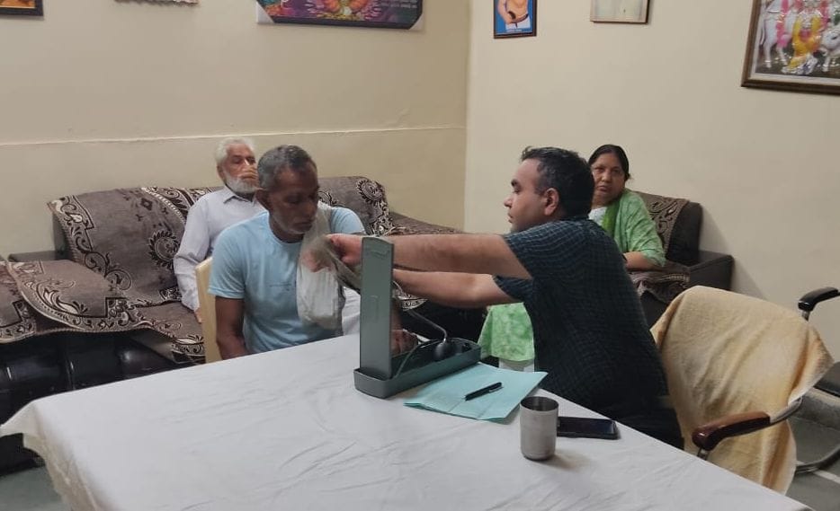 Patients got their health checked in the camp