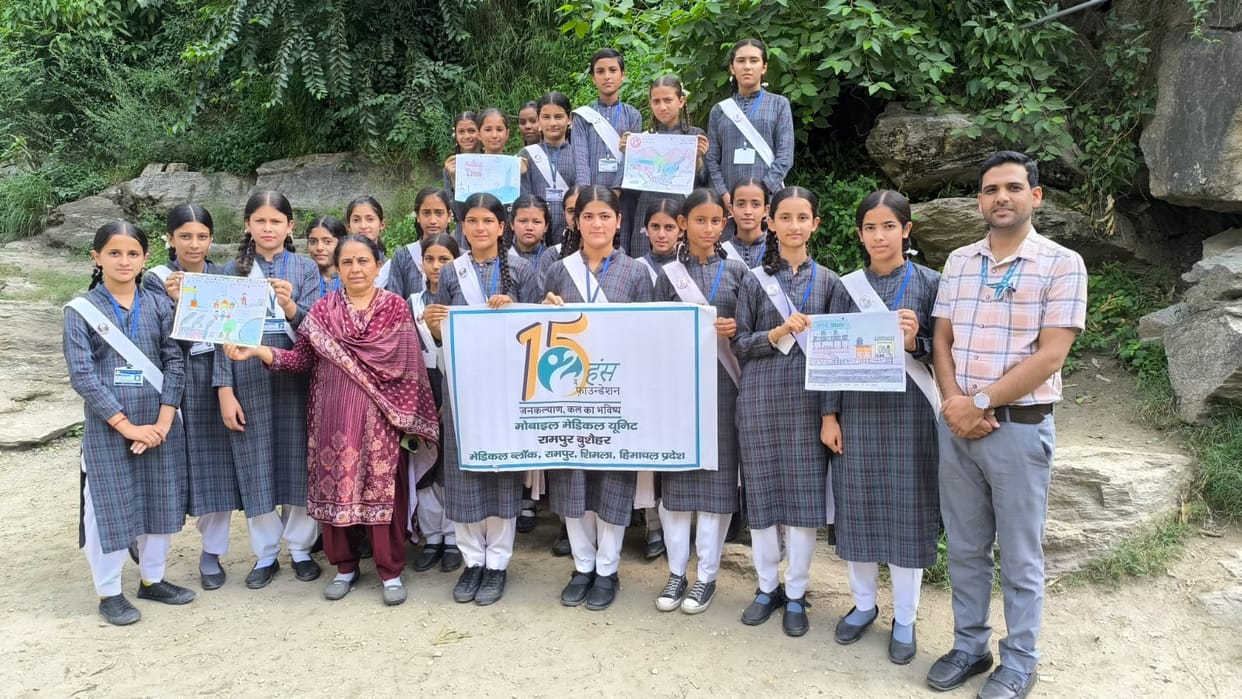 Saraswati group got first place in painting
