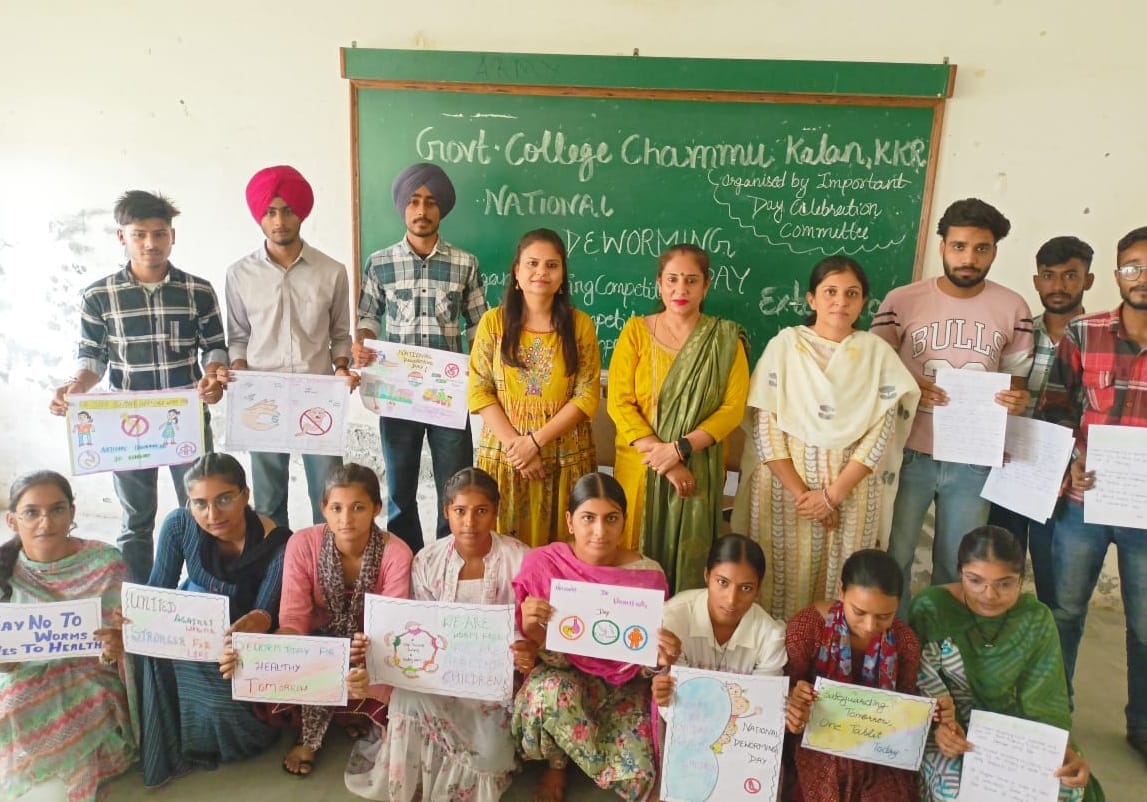 Nirveer Singh in essay, Amrit Singh in poster and Rajji Pratham in slogan writing.