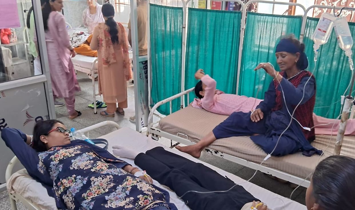 Patients are sweating for medical test before treatment
