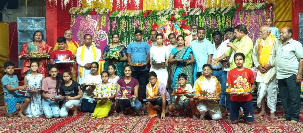 vanshika first in thali sajao competitton
