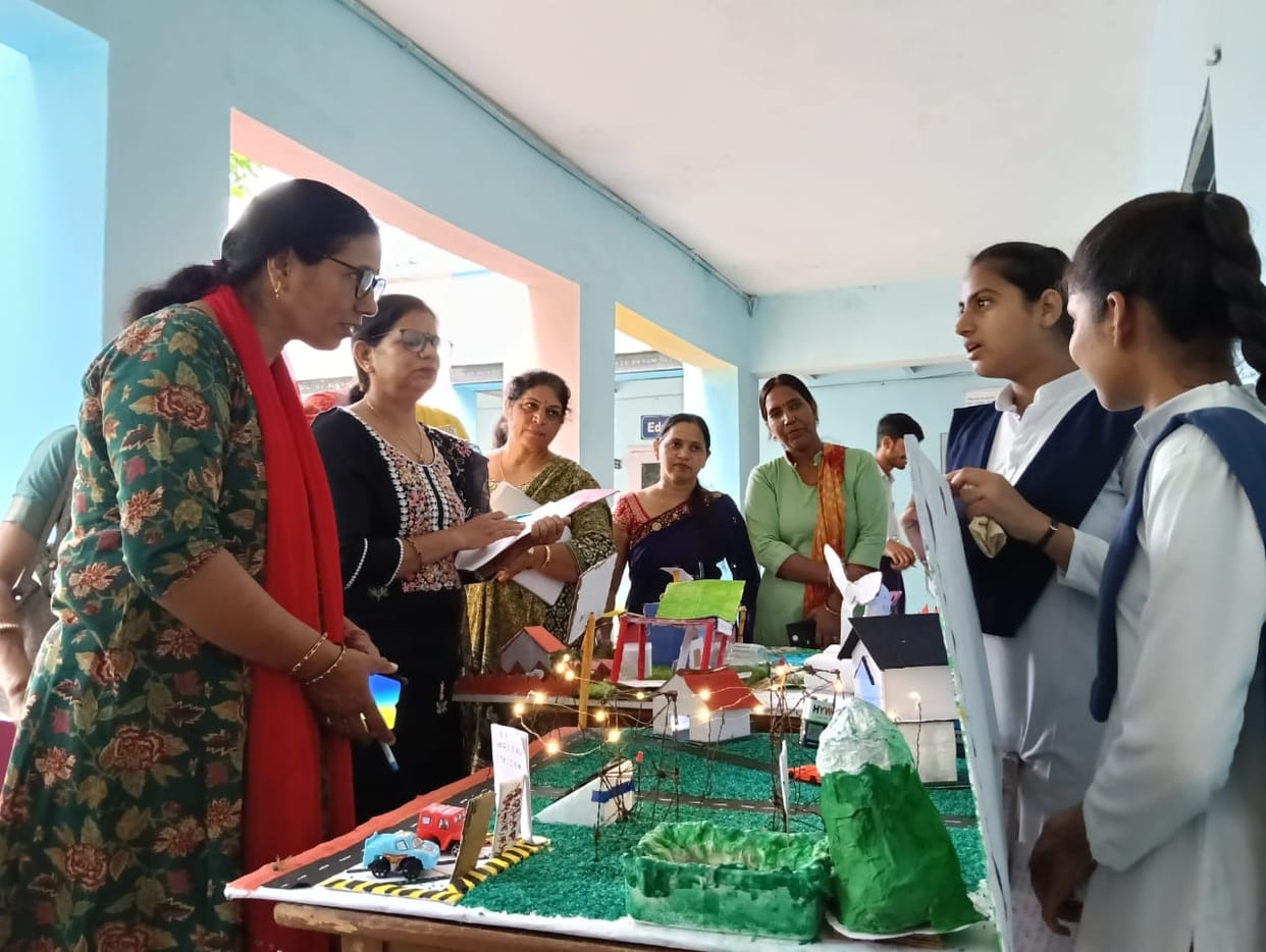 Students presented models in the exhibition