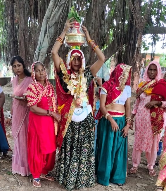 The well was worshiped and the message of save the girl child was given.