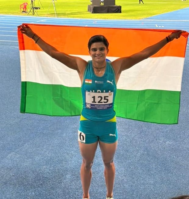 Nancy shines in South Asian Athletics Competition, wins medals