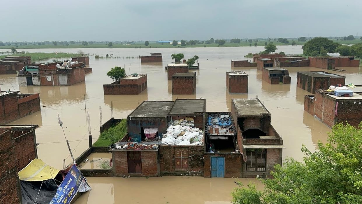 Devha river overflows, situation worsens in low lying areas of the city
