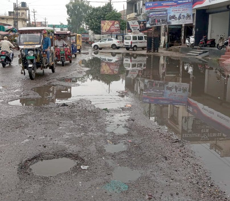 Three days of rain washed away the roads