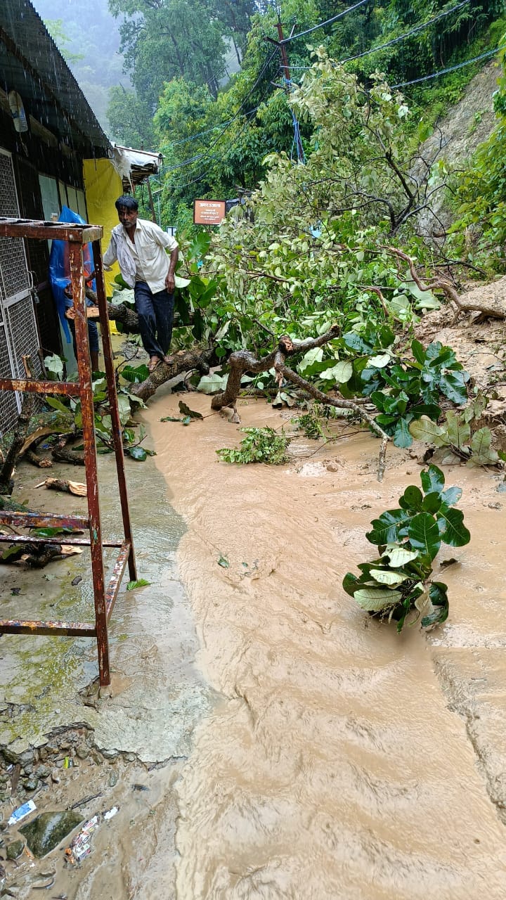 Life affected in Maa Purnagiri Dham area, road closed