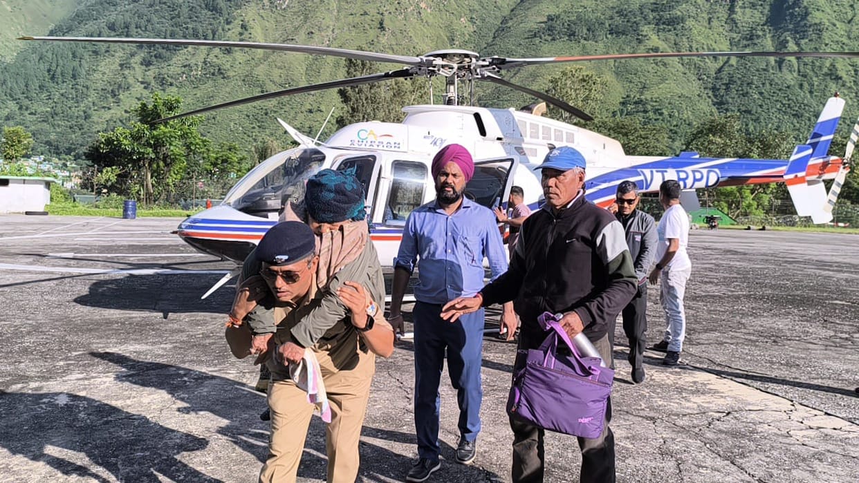 63 people including 46 passengers rescued by heli