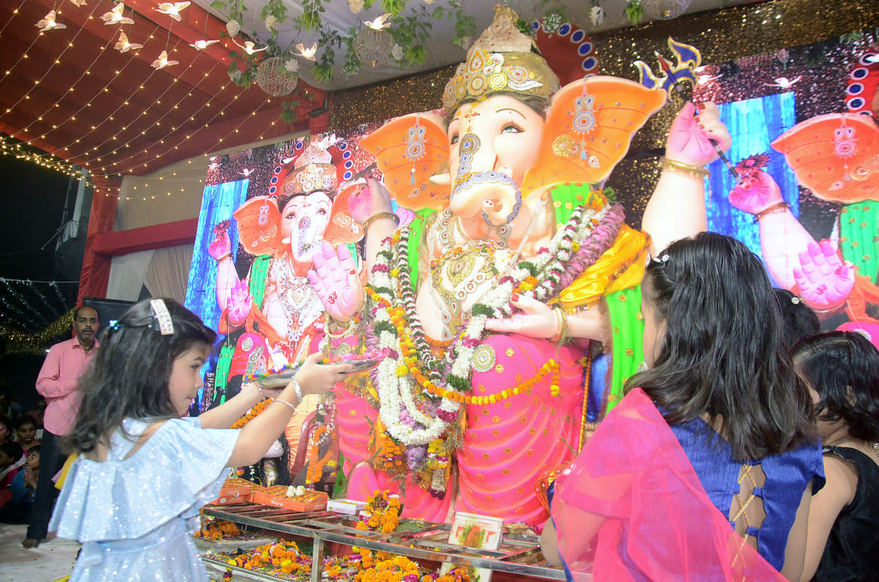 Ganesh Mahotsav is being celebrated with great pomp