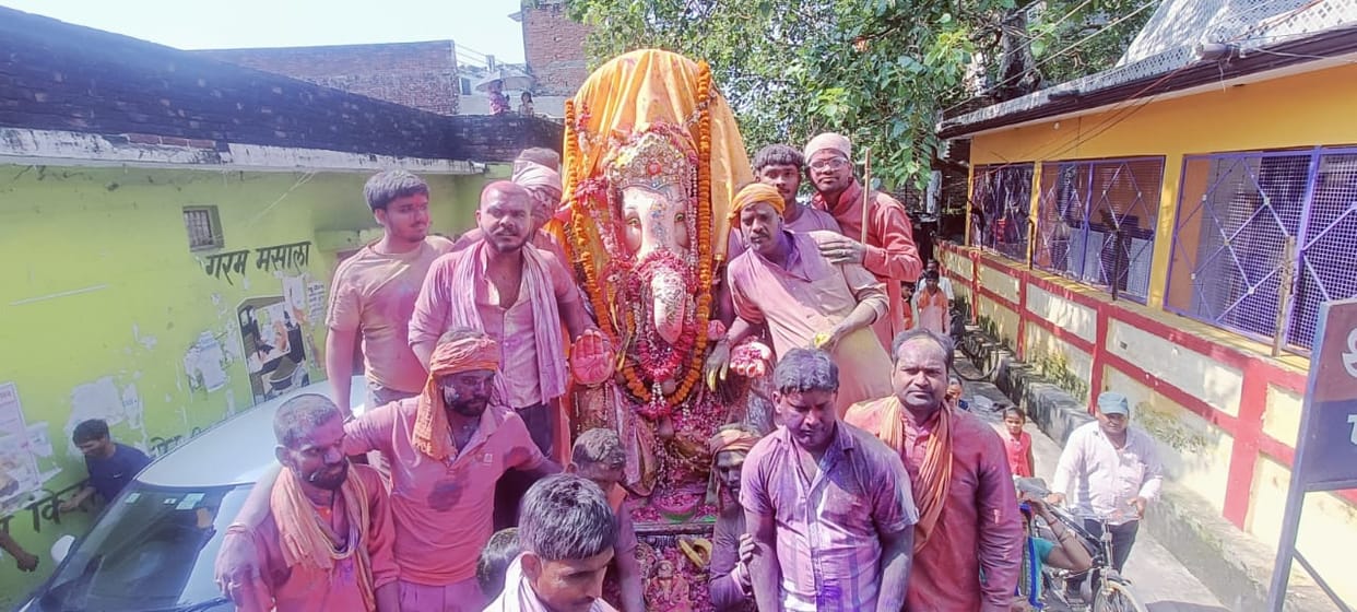 The immersion procession was carried out with great pomp and Ganpati Bappa was bid farewell