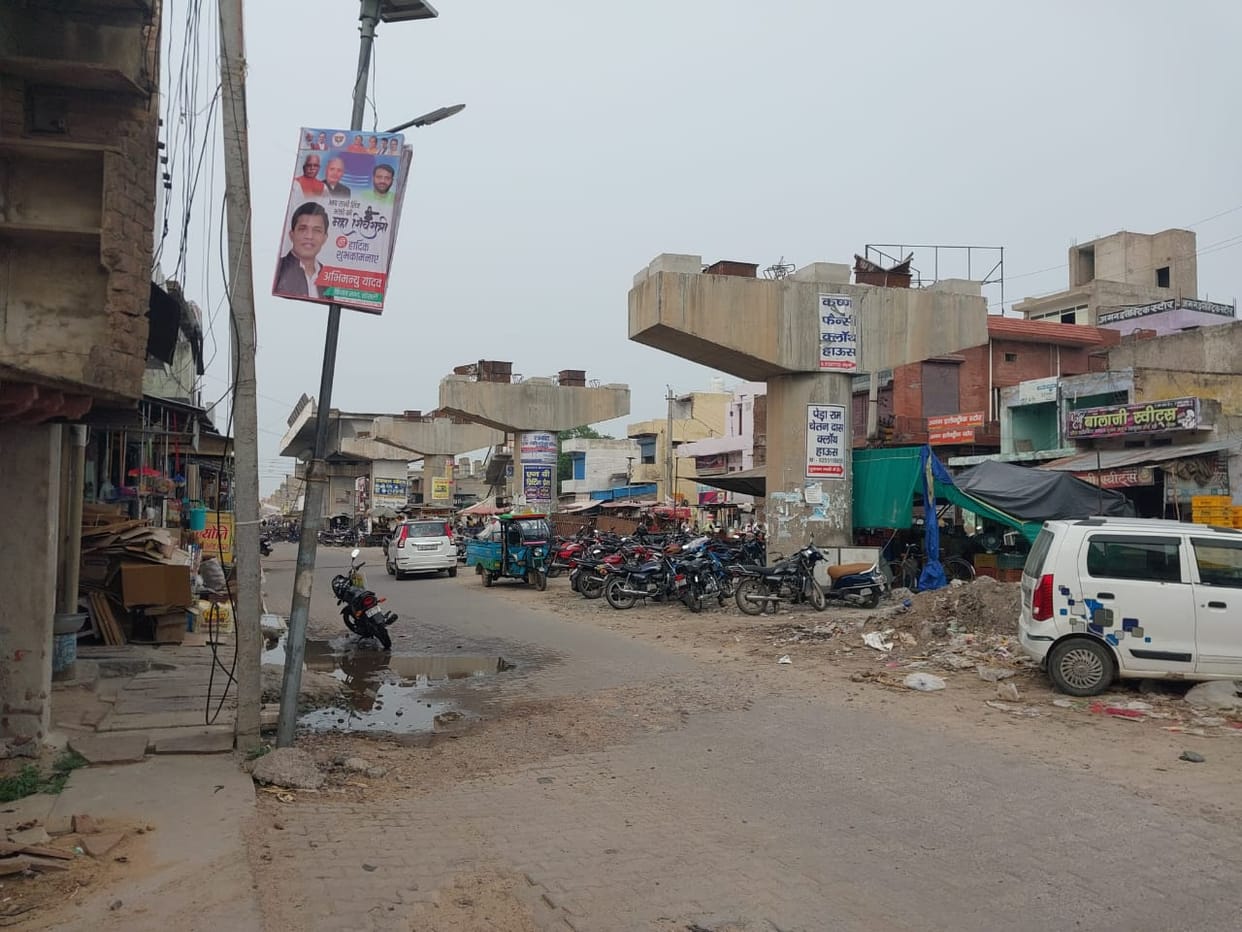 Traders and common people upset due to non-completion of overbridge construction