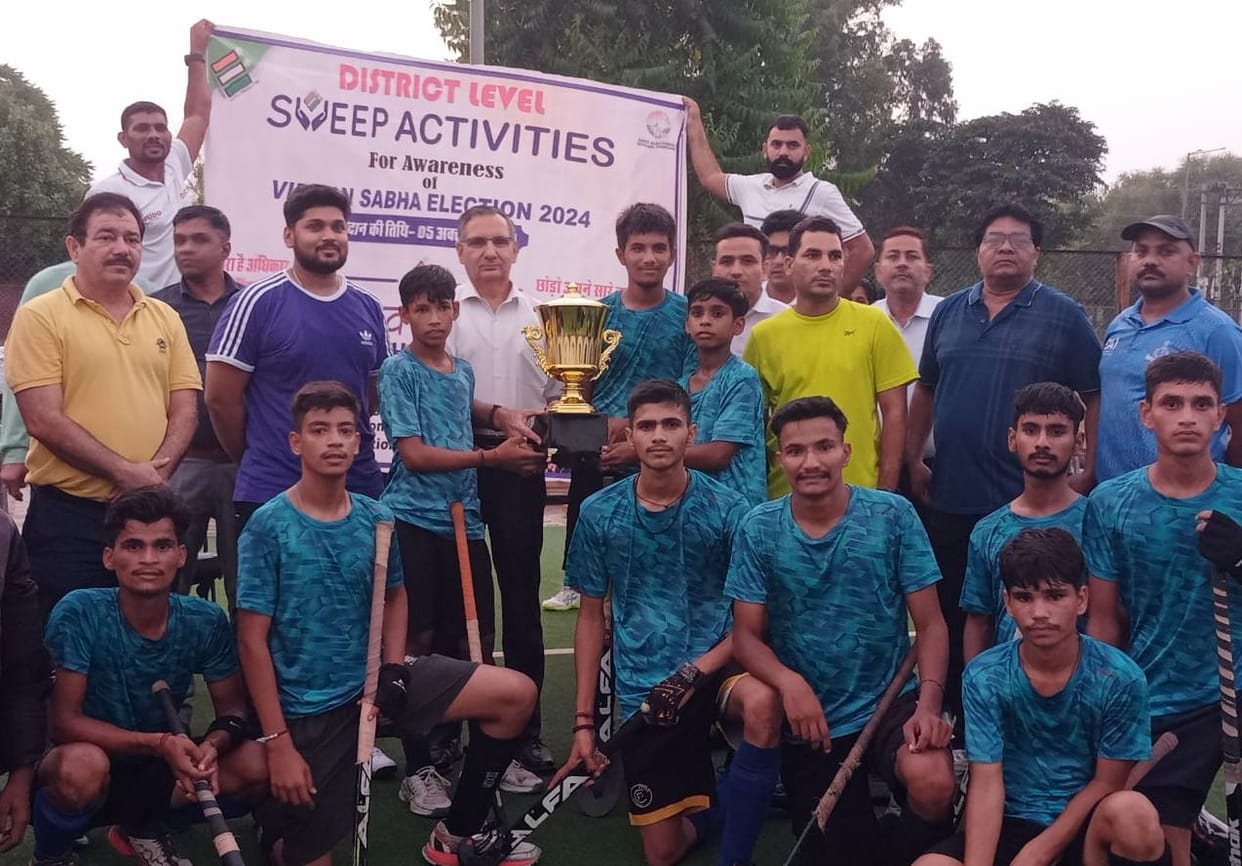 Hockey match played to make voters aware