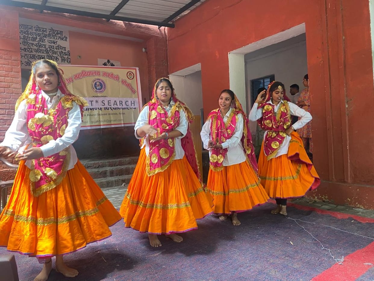 Pooja is in the poster and Manasi is the best in Haryanvi dance