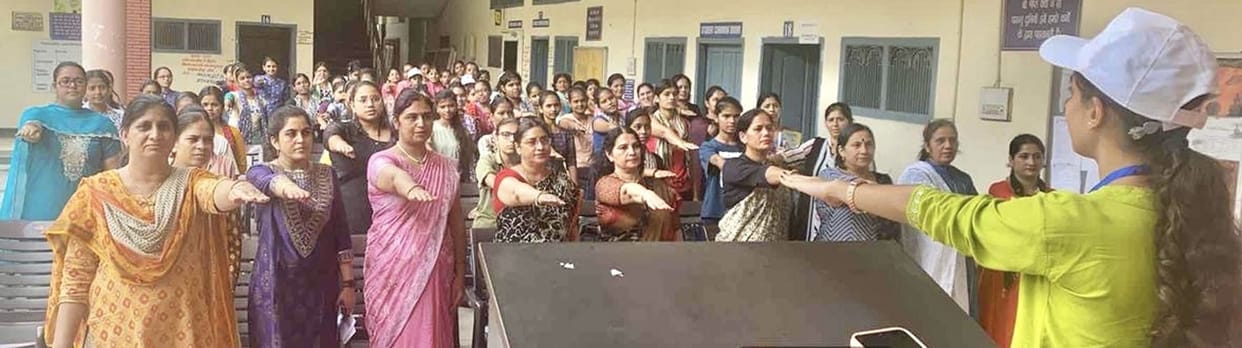 Voting oath administered to girl students