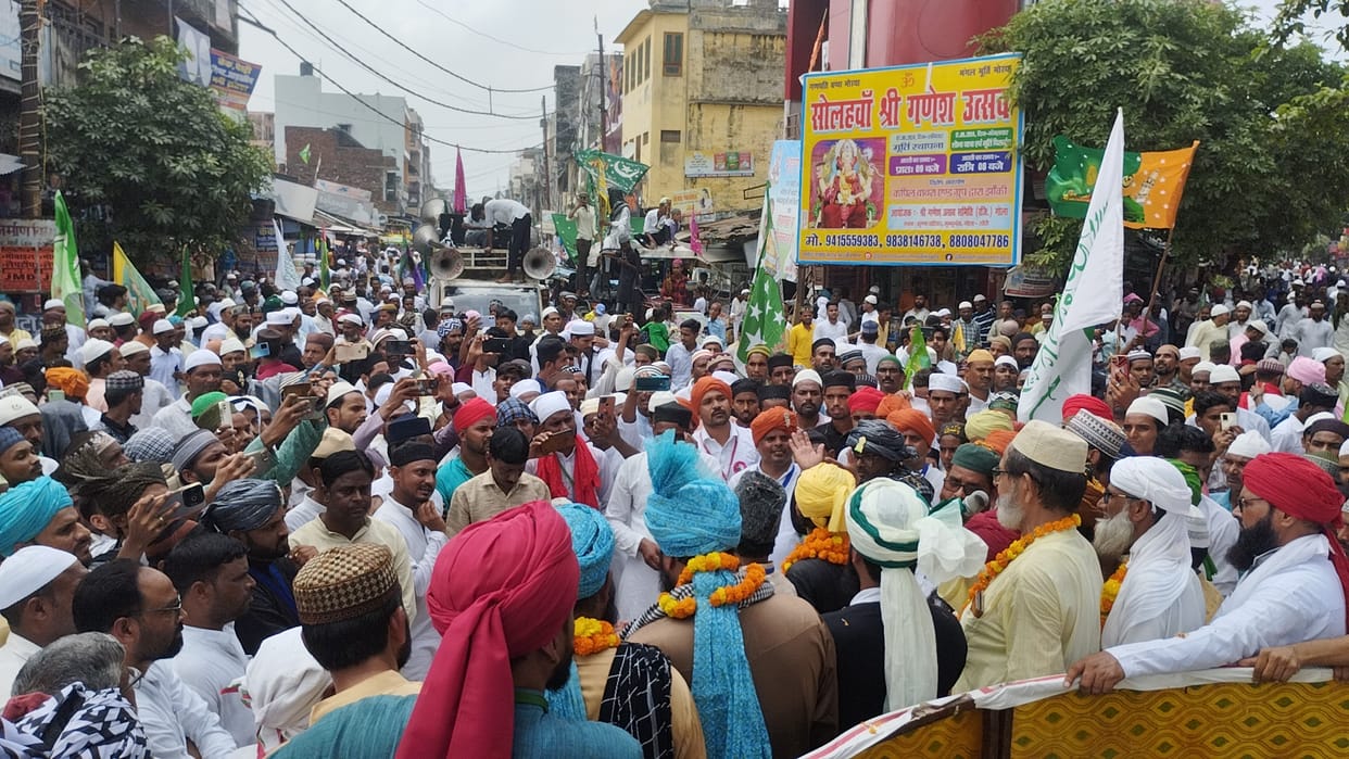 The procession-e-Mohammadi took place with much fanfare...people engrossed in celebration