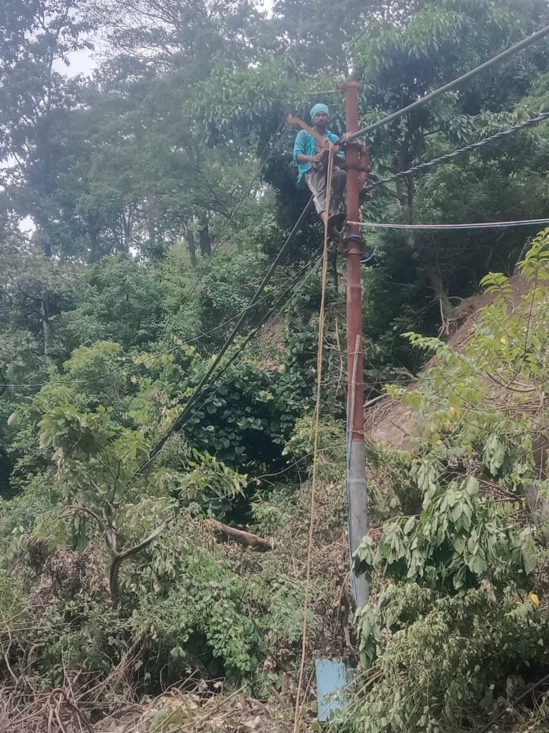 Electricity and road system of Purnagiri Dham restored on the sixth day