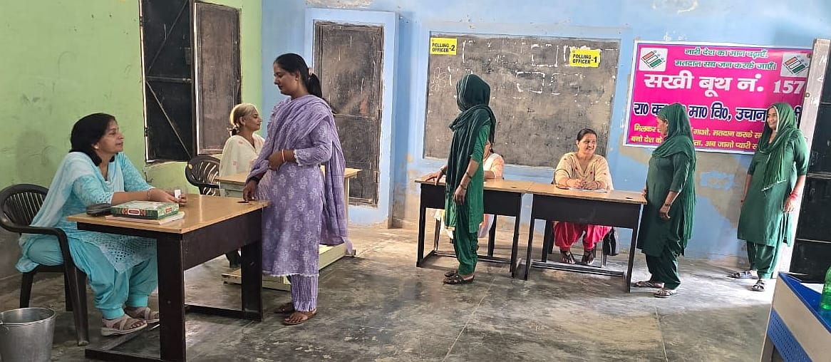 Motivated women to vote by preparing demo of Sakhi booth