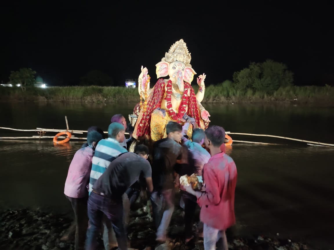 Come again next year... Ganpati Bappa bids farewell