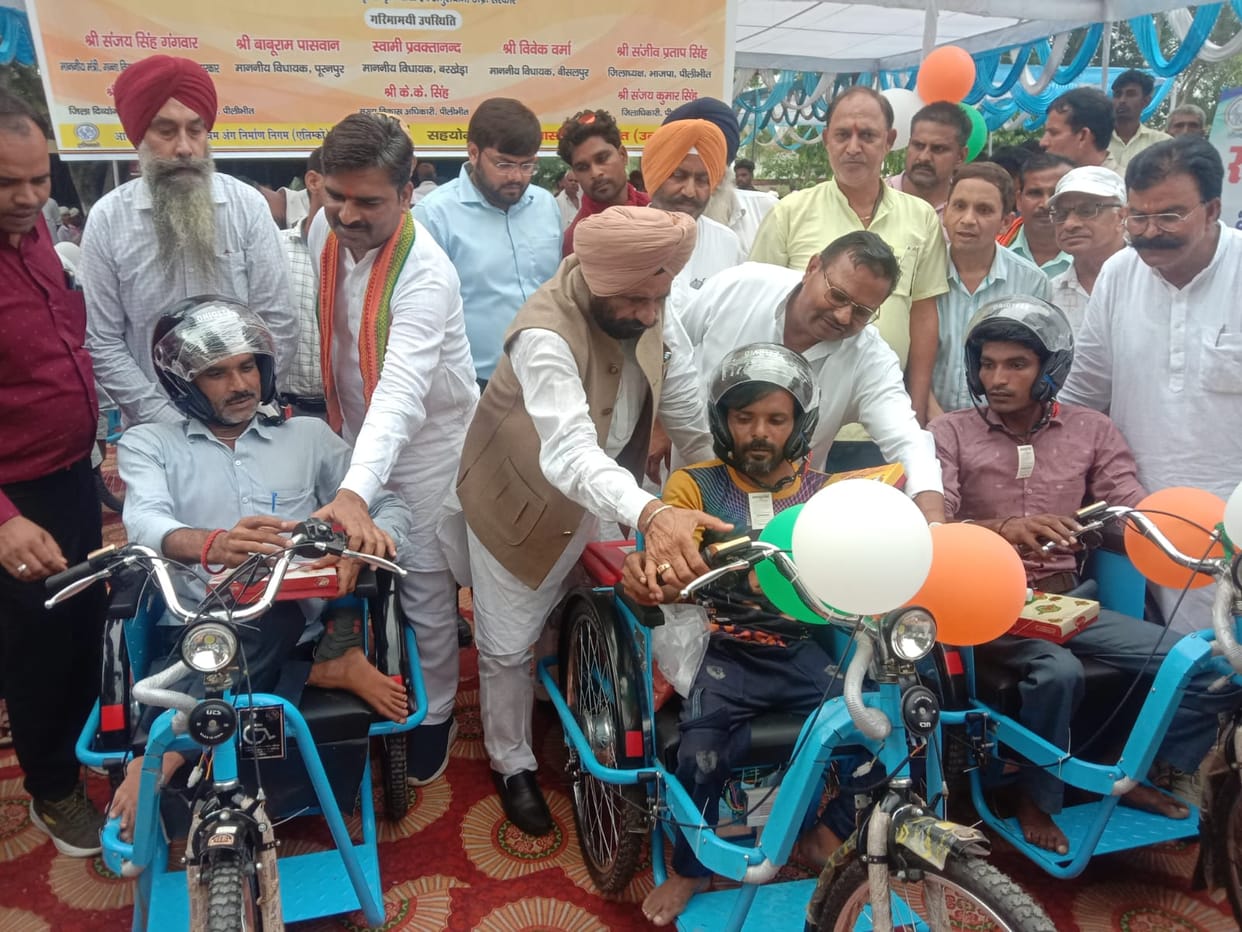 485 equipments were distributed to 269 Divyangjans in Puranpur