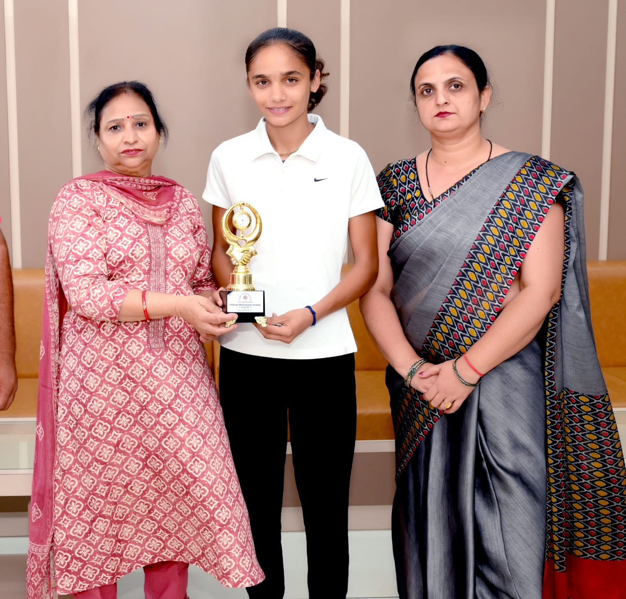 Arzoo got first place in 4000 meters cross country at the state level.