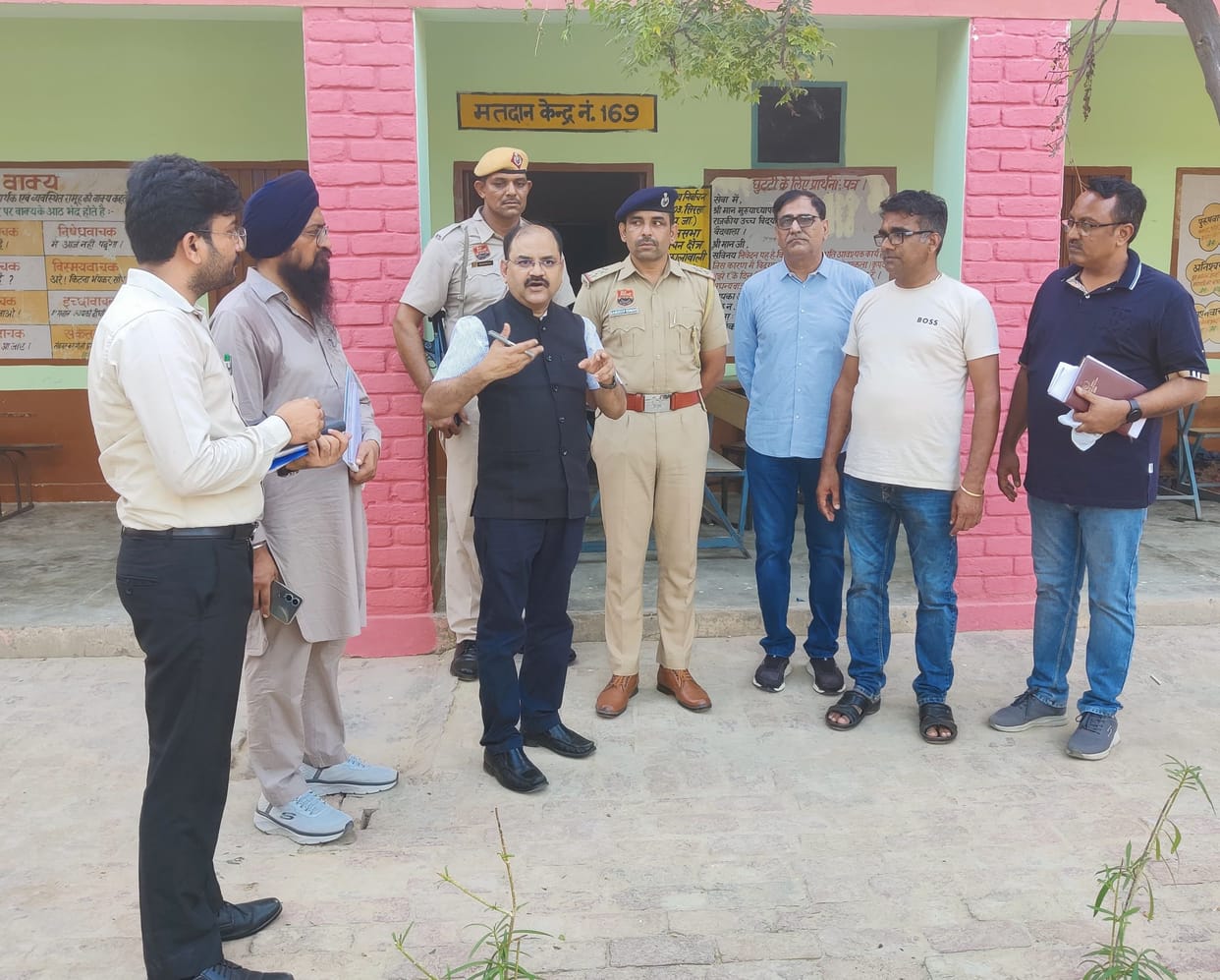 Election supervisor inspected the polling stations