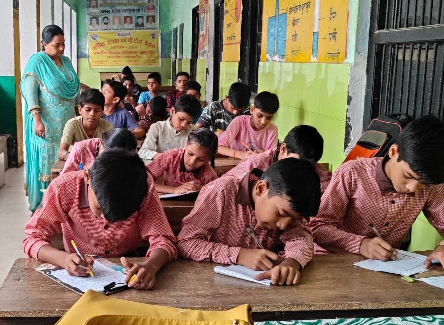 On the first day, students up to 5th class gave oral examination