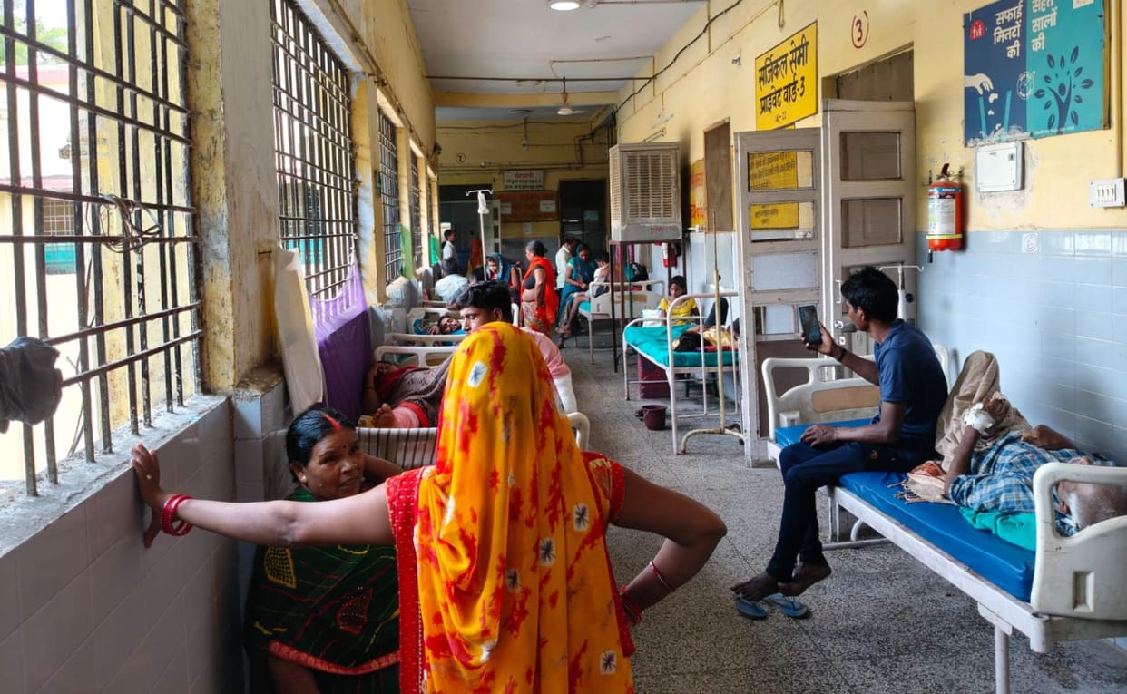 All 226 beds full, patients are being treated in the verandah.