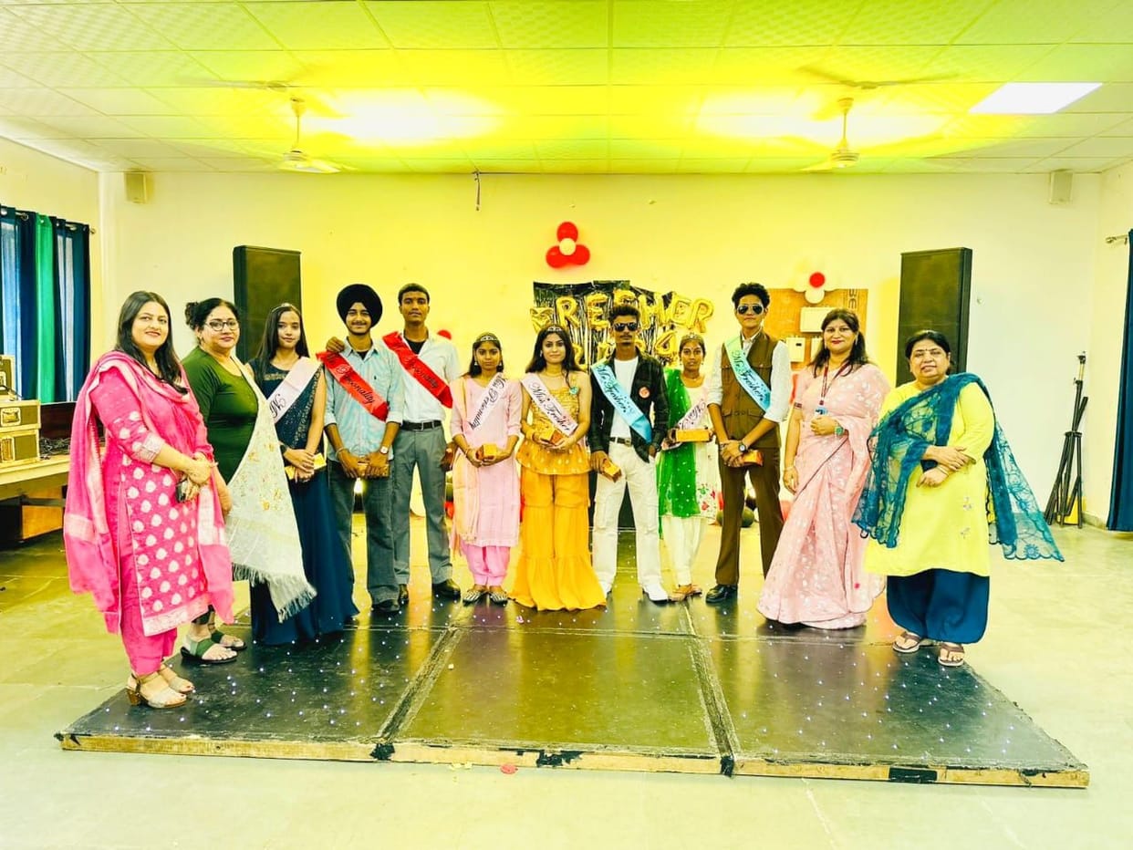 Ravi was selected as Mr. Fresher and Kavita as Miss Fresher