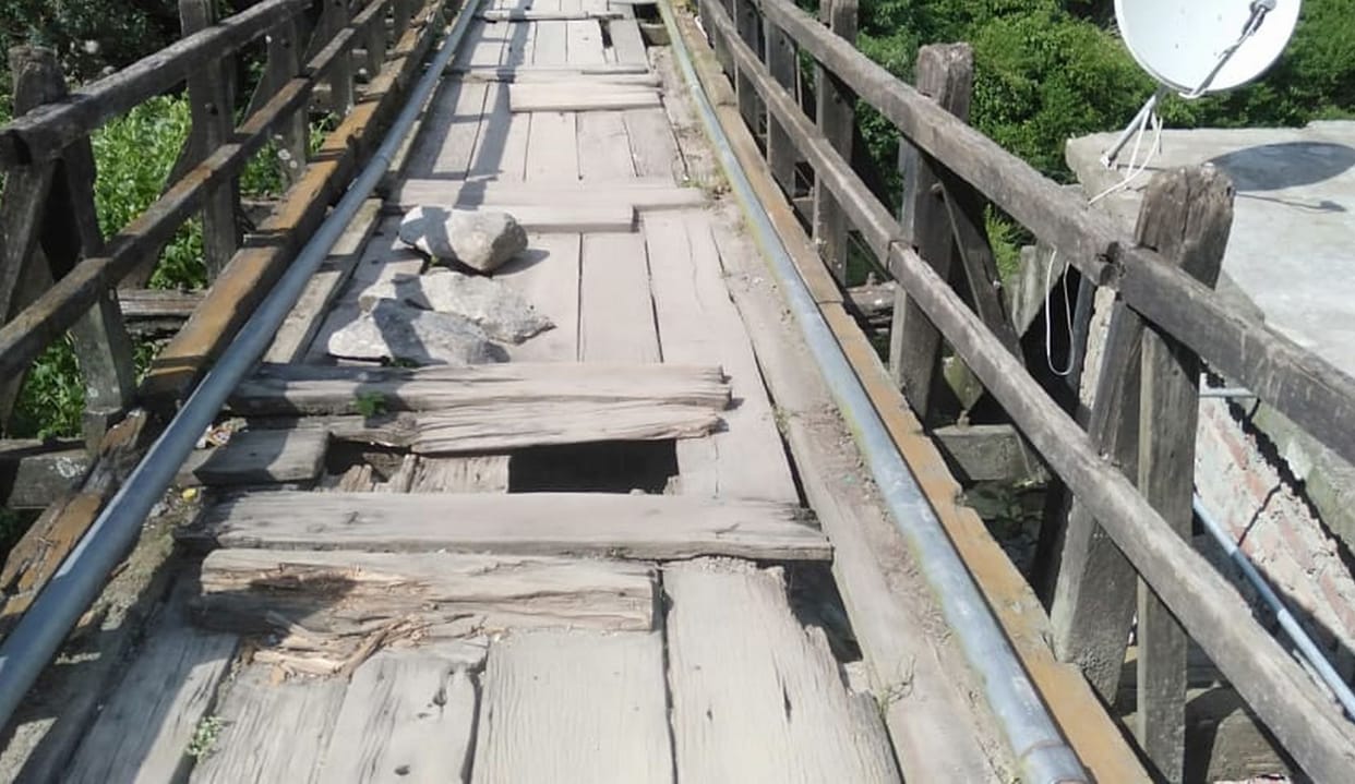 Years old wooden bridge is inviting accidents in Mangala