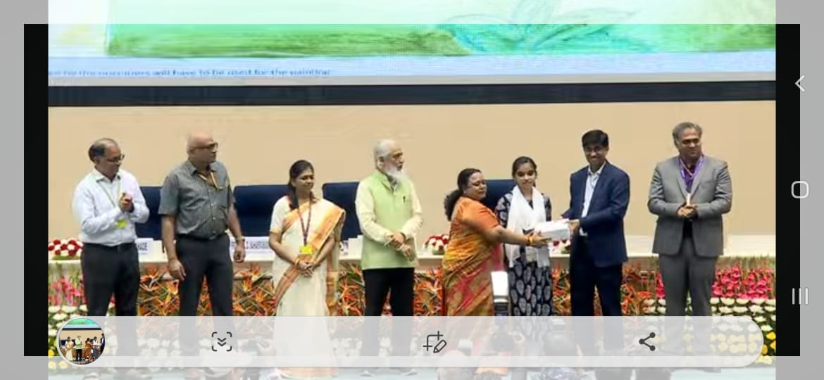 Student Kanak got consolation prize in Inspire Award Painting.