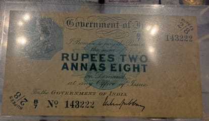 Two and a half rupee note... cost is three lakh rupees
