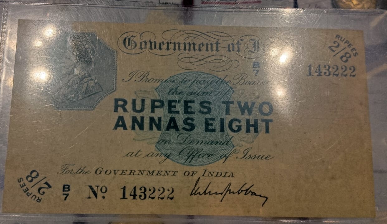 Two and a half rupee note... cost is three lakh rupees