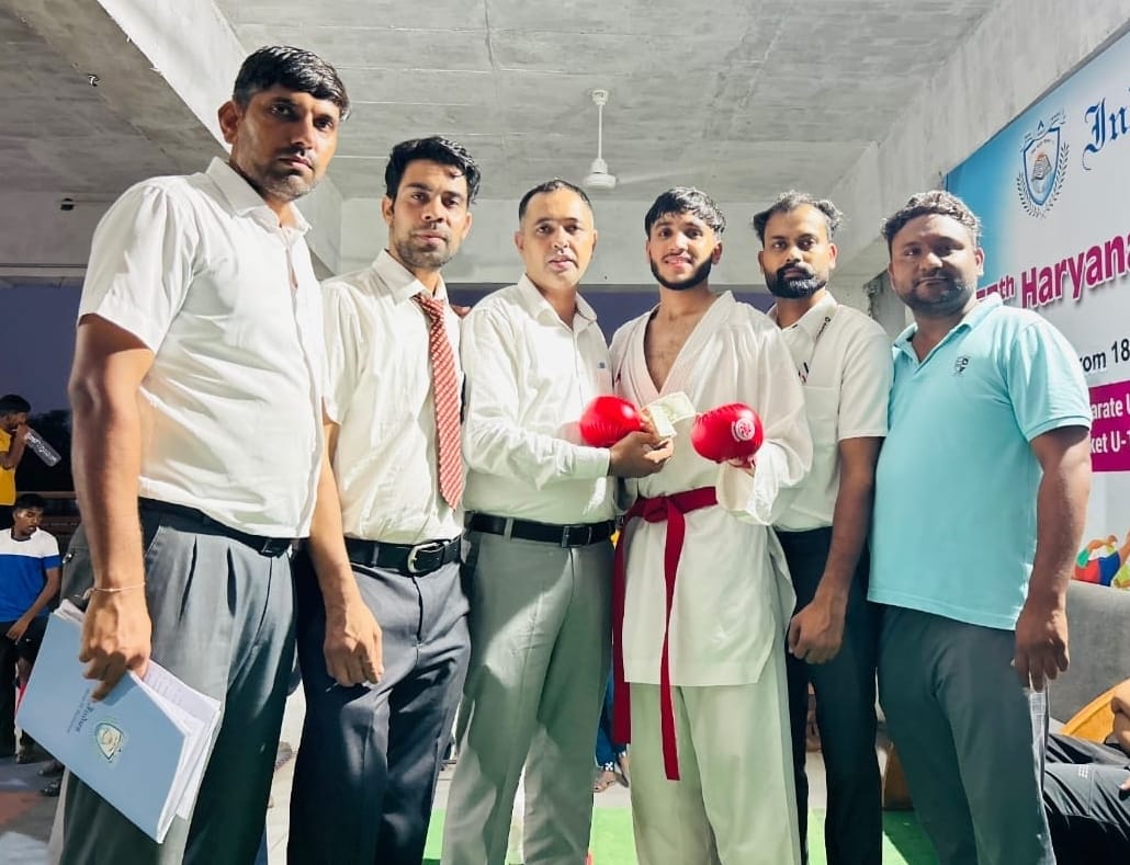Aryan won gold in state level school karate