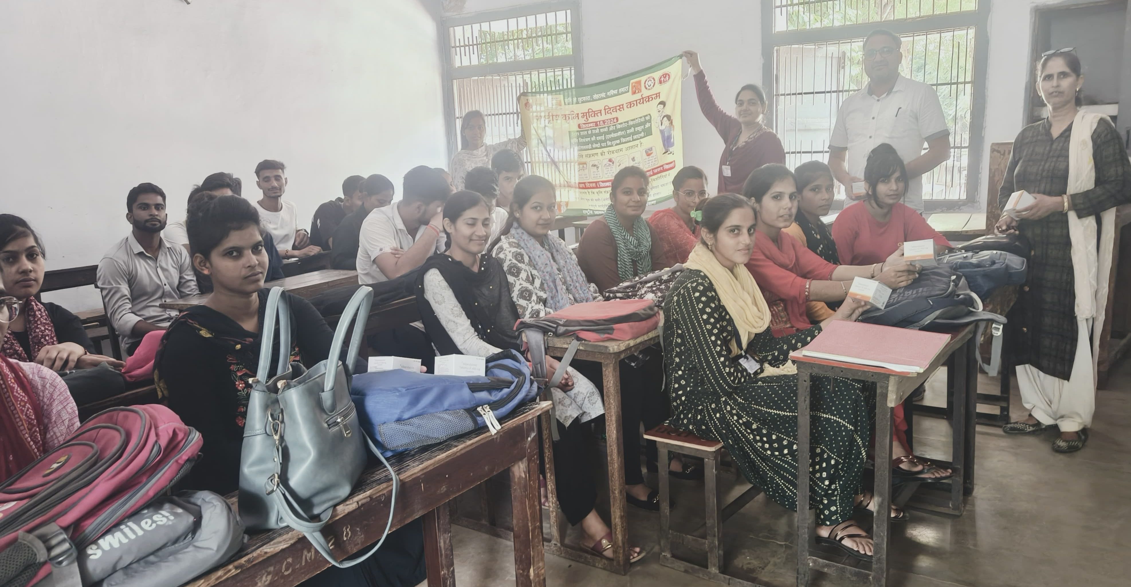 Students were made aware of the ill effects of worm infection