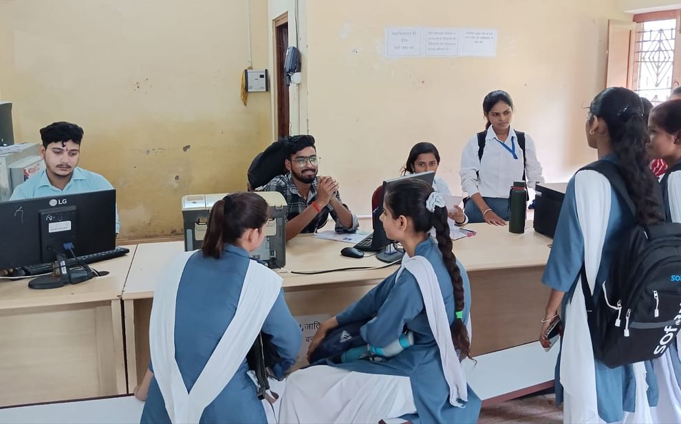 When the portal opened, students reached the college to take admission in PG