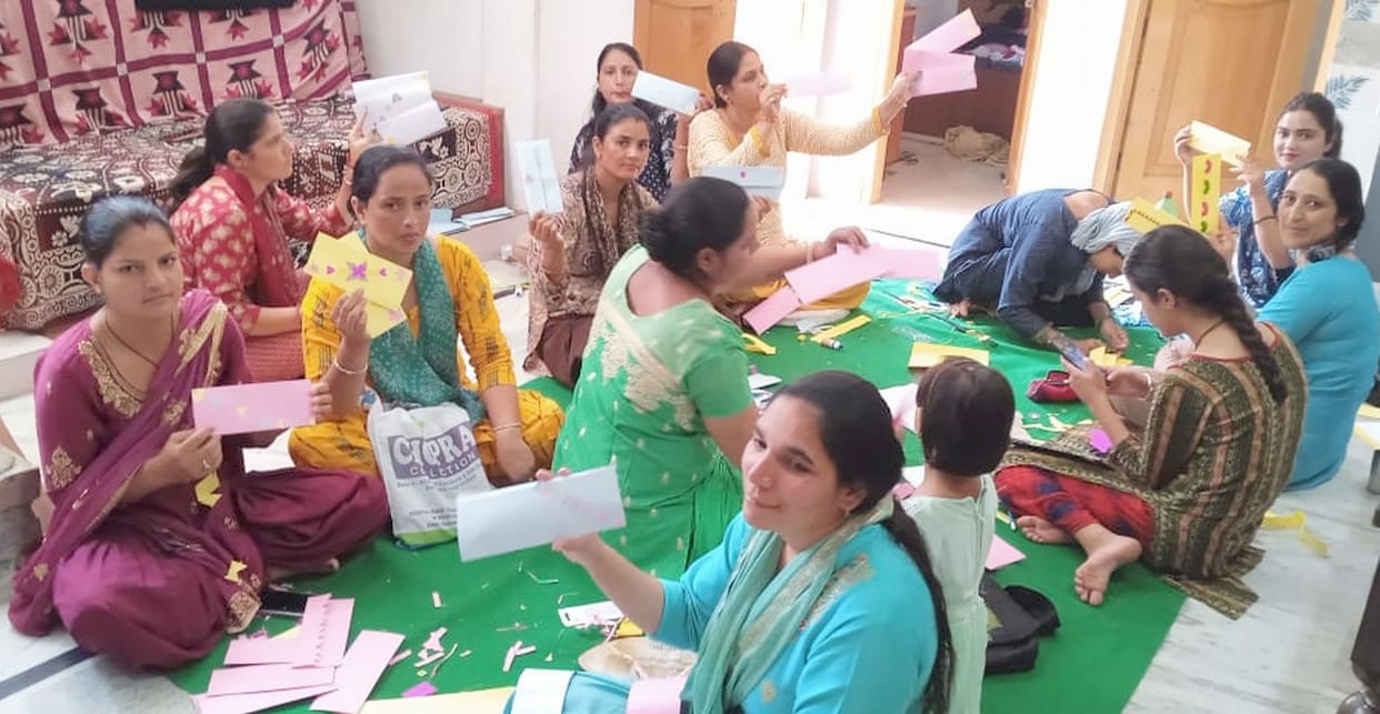 Took training herself, now Anuradha is teaching 35 women to make paper bags