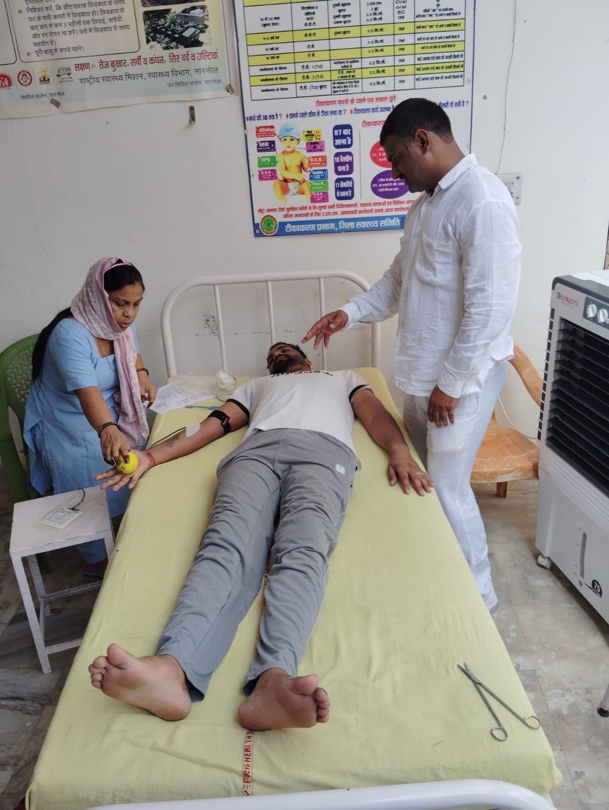 30 units of blood collected in the camp