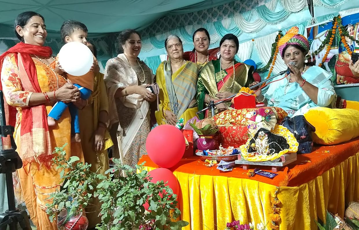 Shrimad Bhagwat Katha organized in Vijay Nagar Bhiwani