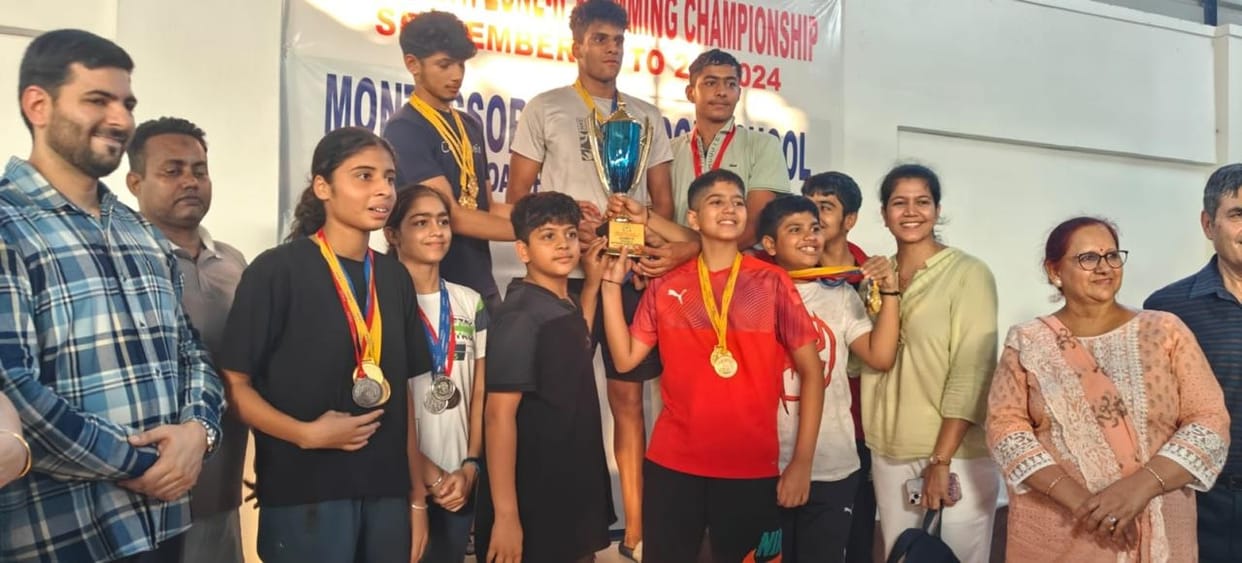 Players won many medals in swimming competition