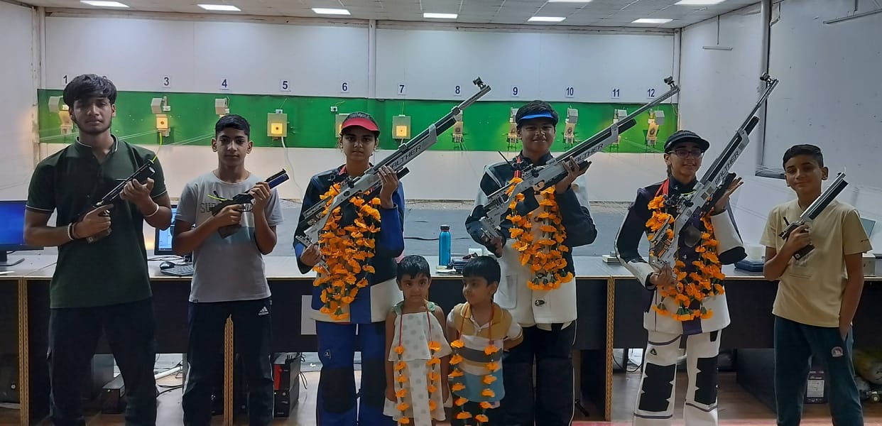 Three players won medals in the state level shooting championship