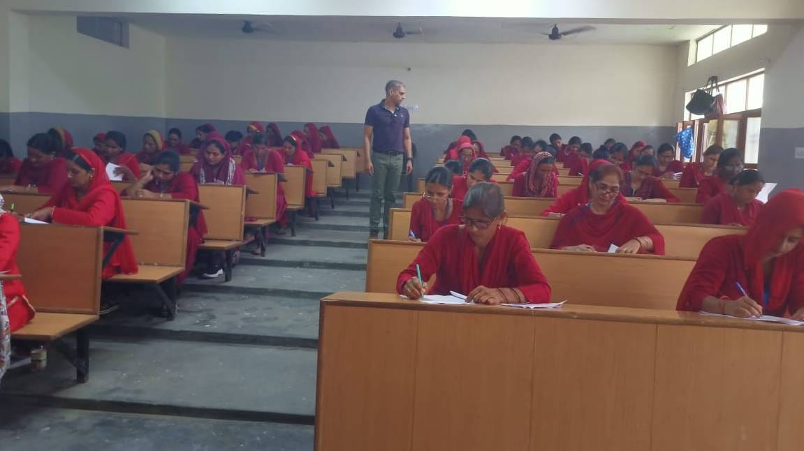 Examination of 411 Asha workers was taken to check their knowledge.