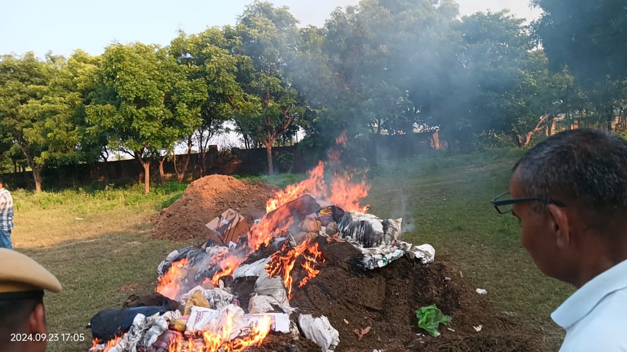 Delhi : 6,370 kg of drugs destroyed in drug free campaign by 2027